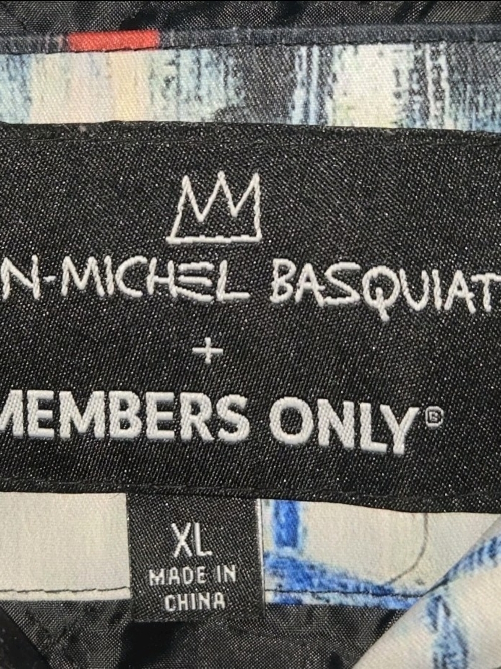 Jean Michel Basquiat X Members Only  Men's XL Hooded Art Jacket - Picture 12 of 16